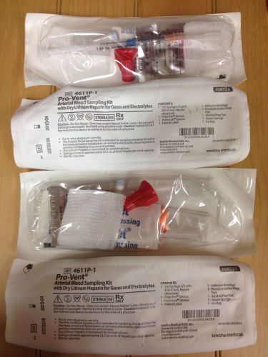 4X Pro-Vent Arterial Blood Sample 4611P-1 Portex