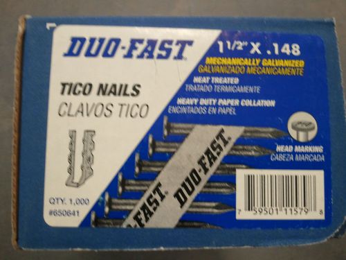 Duo fast 1-1/2&#034; x .148 tico 650641 metal connector round head strip nails for sale