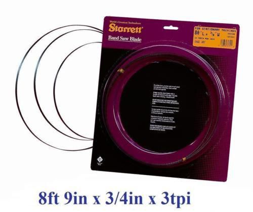 105&#034; INCH (8&#039; 9&#034;) x 3/4&#034;  x 3T Starrett Band Saw Blade