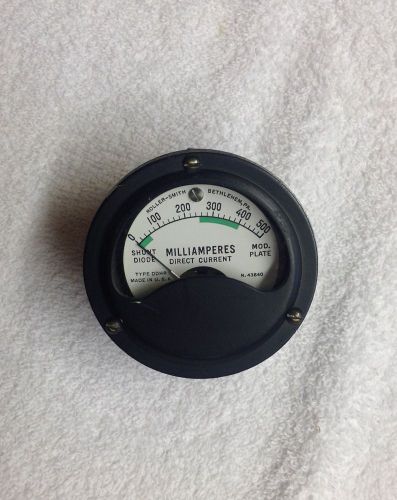 VINTAGE ~ ROLLER SMITH MILLIAMPERES ~ PANEL METER GUAGE ~ SHUNT DIODE