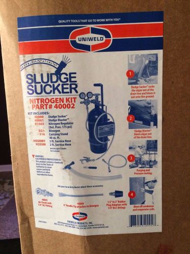 NEW- Uniweld 40002 Nitrogen Sludge Sucker and Blaster Kit with Metal Carrying