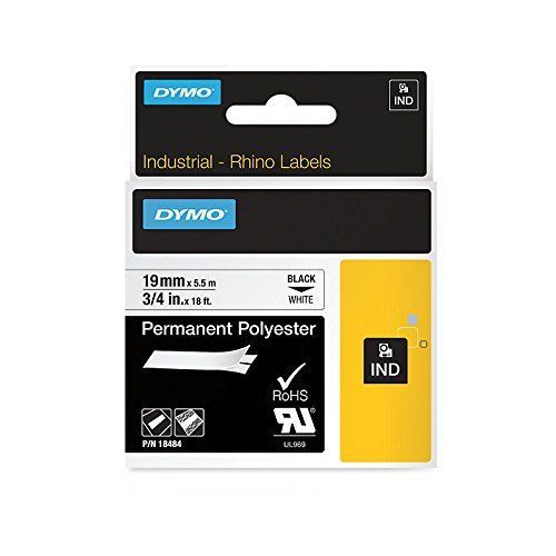 DYMO RhinoPRO Industrial-Strength Permanent Adhesive Fabric Label Tape 3/4-in
