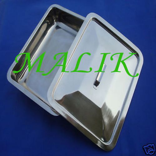 4 Instrument Tray With Lid Cover   8&#034; x 10&#034; x  2.25&#034;
