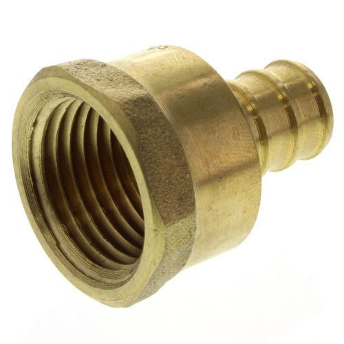 (5) 1/2&#034; PEX x 1/2&#034; Female NPT Threaded Adapters - Brass Crimp Fittings