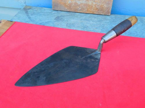 Vintage w rose brick trowel 11&#034; wide leather handle  sharon hill pa,usa for sale