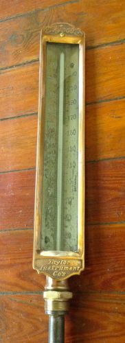 Vintage tycos advance pyrometer service brass steam boiler thermometer steampunk for sale