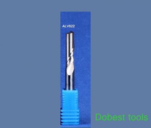 2piece one flute engraving fine texture aluminum cnc router bit 6*22mm for sale