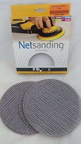 Mirka 9a-241-080 6-inch 80 grit mesh abrasive dust free sanding discs, box of 10 for sale