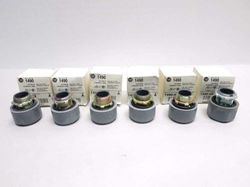 LOT 6 NEW ALLEN BRADLEY ASSORTED 1490-N9 3/4 IN CONDUIT HUB SER A SER C D527919