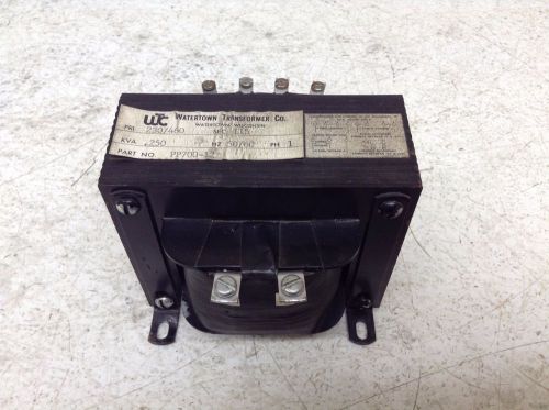 Watertown transformer pp700-1z 0.250 kva 250 va control transformer pp7001z for sale