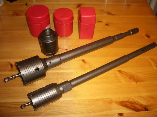 3 CONCRETE CORE HAMMER DRILL BIT SDS max SDS plus Spline Triangle 2&#034;&amp; 2 1/2&#034; 2.5