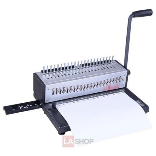 21-Comb Hole 380 Sheets Puncher Paper Binder Binding Machine 26625