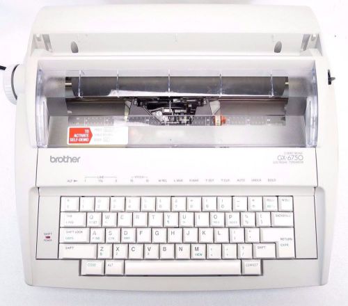 BROTHER Typewriter GX-6750 Electronic Portable Daisy Wheel NEAR MINT 2000s