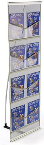 Displays2go Trade Show Magazine Literature Rack (MSQUTO8CLR)