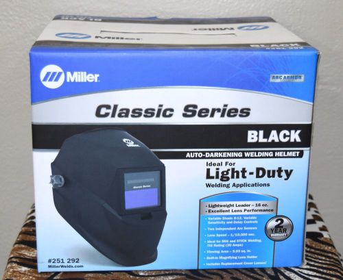 Miller Auto-Darkening Welding Helmet Variable Shade Classic Series Black 251 292