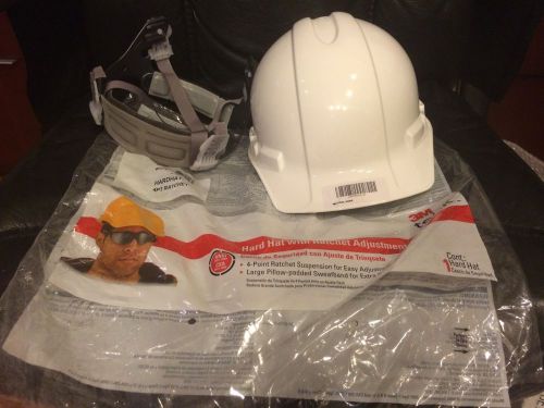 3M 91297 Hard Hat with Ratchet Adjustment White Brand New