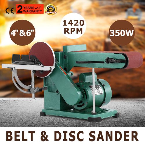 ELECTRIC 4x6&#034; BELT DISC SANDER BENCH 350W SANDING WOOD 36&#034;x4&#034; BELT SIZE 1420RPM