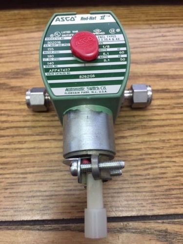 Asco / Red-Hat 8262G6 Solenoid Valve.  1/8&#034; Pipe w/ 1/4 Swagelok Tube Fitting