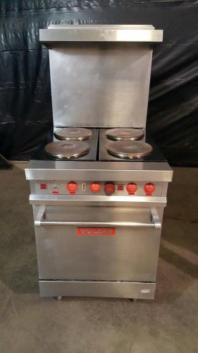 Vulcan E24L-1 24&#034; Electric Four French Burner Range w/ 1 Standard Oven