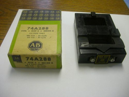 ALLEN BRADLEY COIL 74A288 440/480V SIZE 4 SERIES K 2-3 POLES NIB