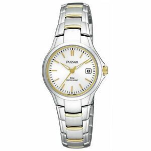 Pulsar PXT905 Women&#039;s Two Tone Silver Stainless Steel Sport Dress Watch