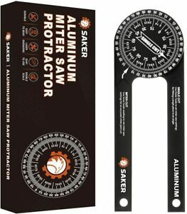 Saker Miter Saw Protractor 7-Inch Aluminum Protractor Angle Finder Featuring