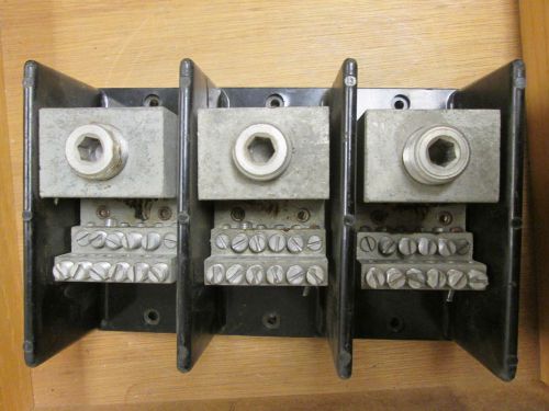 Underwriters Power Distribution Block 13026  line 1000MCM  load (12) #4-#14 Used