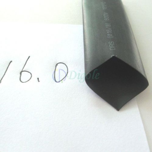 Heat Shrink Tubing Tube Diameter 16mm 5/8&#034; x 2m/6FT @Black