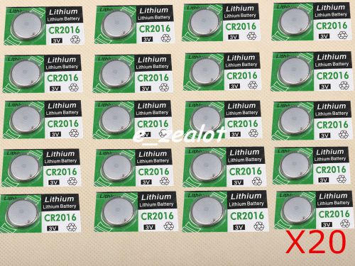 20pcs cr2016  button batteries  3v perfect  li battery for sale