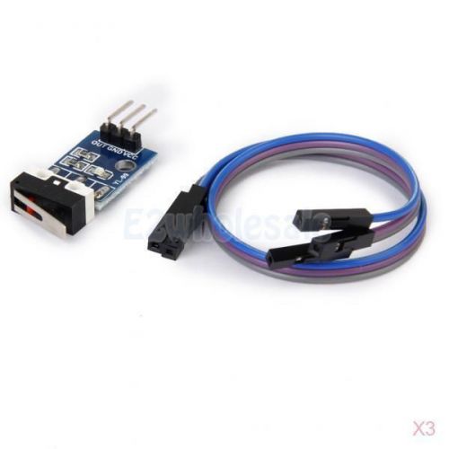 3x robot model car crash collision switch sensor module + wire for arduino diy for sale