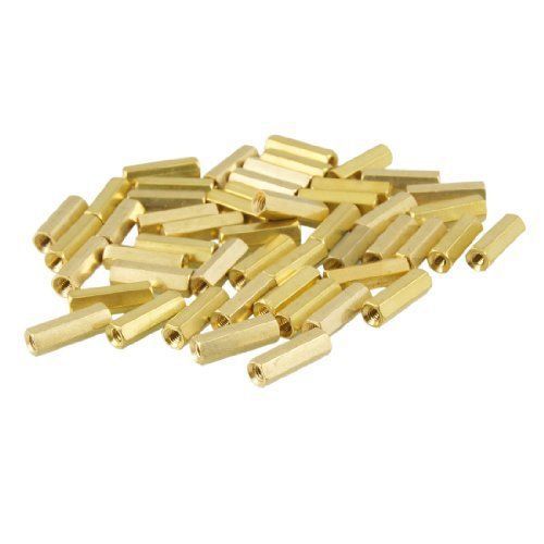 2015 50 pcs m3x15mm gold tone hexagonal female thread standoff spacers for sale