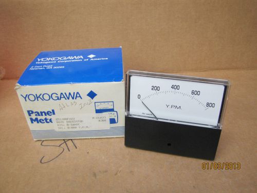 Yokogawa Panel Meter 251300FAXX FS=1mADC 0-800 YPM 4&#034; W X 3-3/8&#034; L New