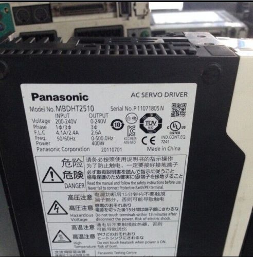 Used Panasonic AC Servo Driver MBDHT2510 Tested