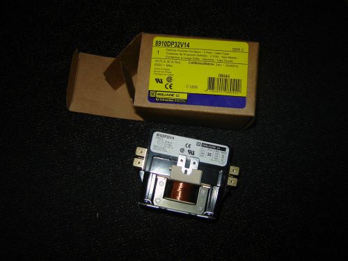 SQUARE D 8910DP32V14 DP Compact Contactor,24VAC,30A,Open,2P