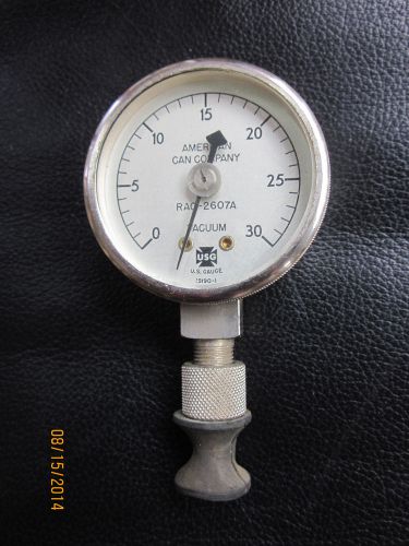 USG Vacuum Gauge 0-30Hg /  New in Box American Can Company