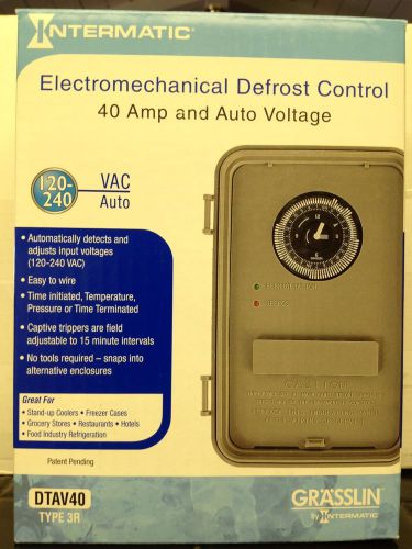 NEW Intermatic Grasslin DTAV40 Electromechanical Defrost Control Timer