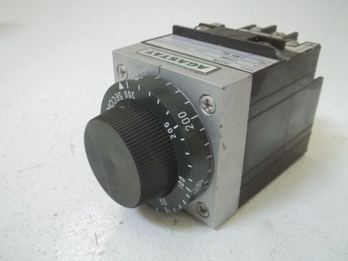 AGASTAT 7022PK TIMING RELAY 1-300SEC. 120VDC *USED*