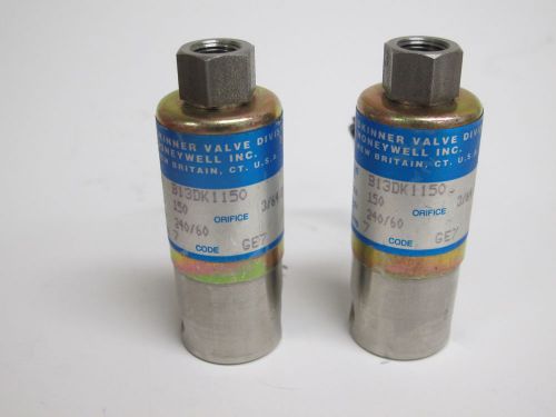 (2X) HONEYWELL / SKINNER VALVE Model: B13DK1150 / 150PSI / 240vac/60hz