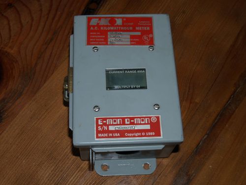 E-MON A.C. KILOWATT HOUR METER S/N: C96070278J 277/480 VOLT 800 AMP rated