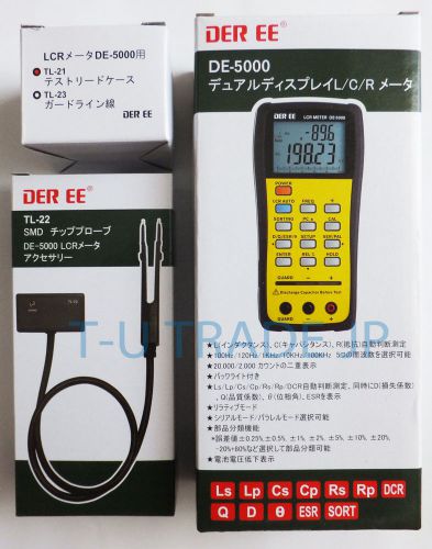 Der ee de-5000 handheld lcr multi meter with tl-21 tl-22 for sale