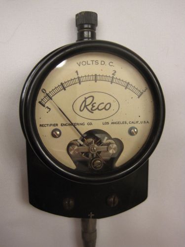 Vintage RECO Rectifier Engineering Co. VOLT Voltage METER Bakelite LOS ANGELES