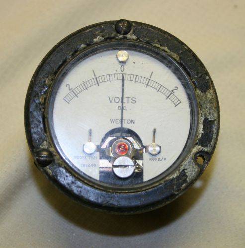 Weston Model 1521 Gauage  Vintage D.C.Volts Gauge