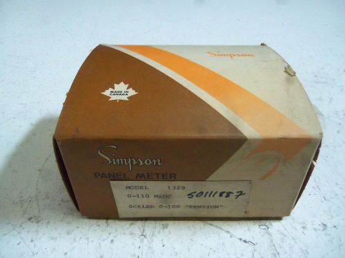 SIMPSON MODEL 1329W 0-100 TENSION PANEL METER *NEW IN BOX*