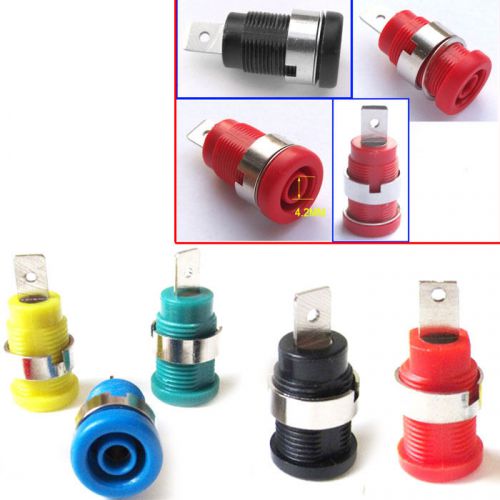 5pcs 5 colors multimeter oscilloscope instrument 4mm binding post banana socket for sale