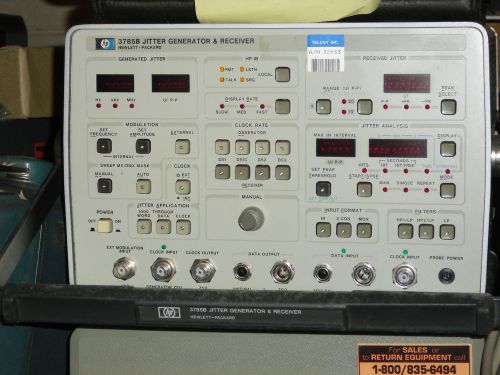 Agilent HP 3785B Jitter Generator &amp; Receiver W/ Operating Manual