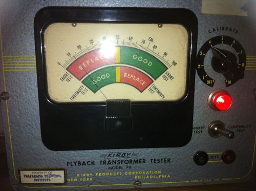 kirby model 98 flyback transformer tester antique