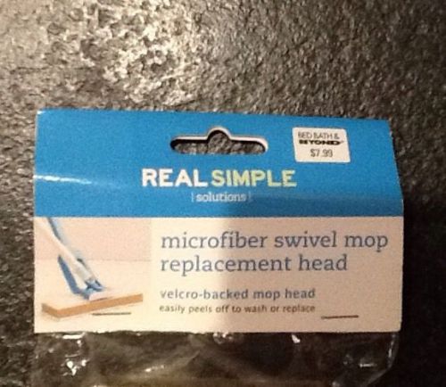 Real Simple Solutions Microfiber Swivel Mop 10x3 Velcro-Back Replacement Head,