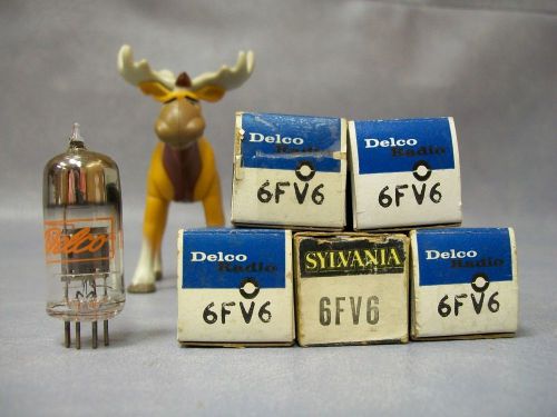 6FV6 Vacuum Tubes  Lot of 5  Delco / Sylvania