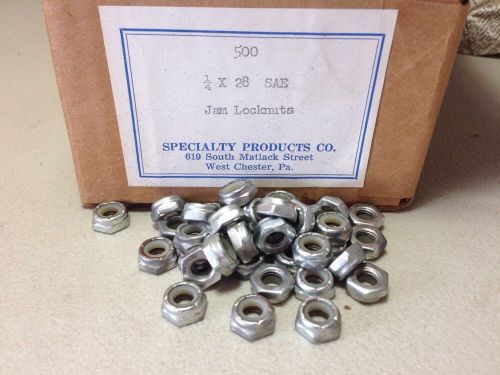 JAM LOCKNUTS, Quantity 500, 1/4 x 28 SAE