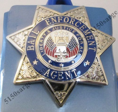 Nickel:  BAIL ENFORCEMENT AGENT  Badge. 7 Point Star 3&#034;